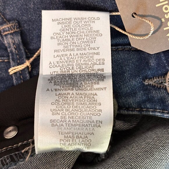 Wit & Wisdom Ab-Solution Ankle Skimmer Jeans 16P Blue Stretch Denim Raw Hem - Picture 8 of 12